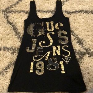Black Guess Tank Top
